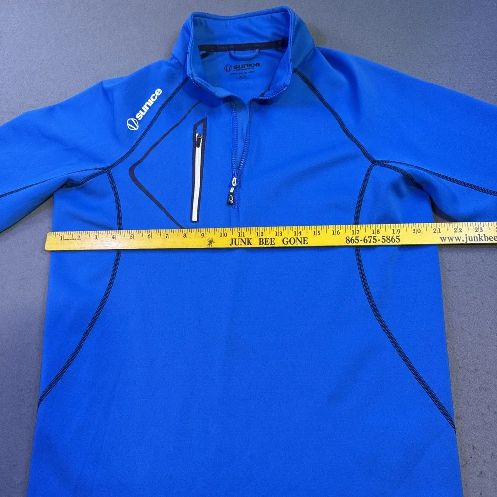 Sunice Windstopper Golf Pullover 1/4 Zip Men's MEDIUM  Athletic BLUE Jacket